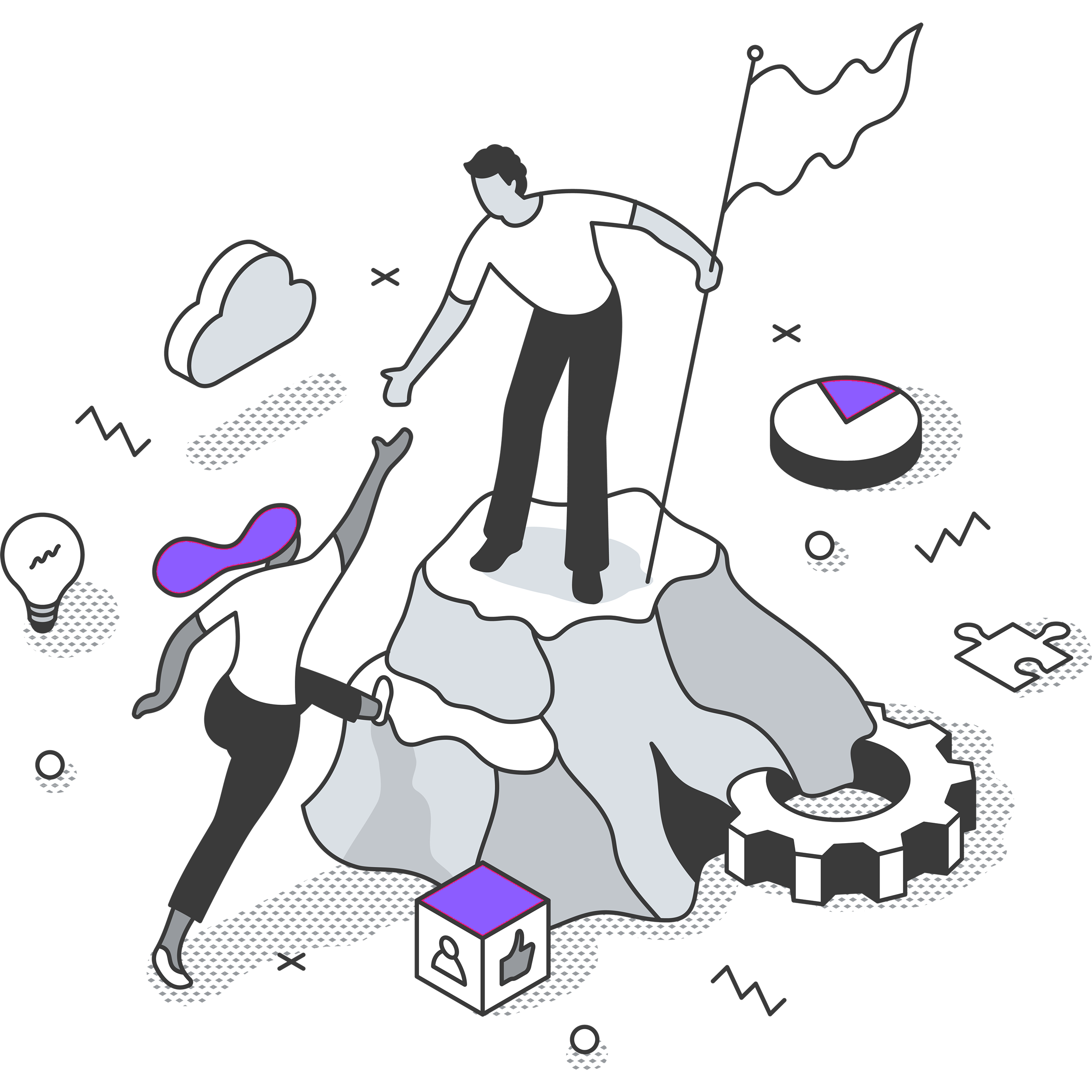 A team working together in one shared rhythm